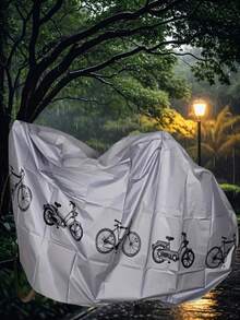 1pc Bicycle Cover, Mountain Bike UV Protection Waterproof Dustproof Cover, Rain Coat, Motorcycle Applicable, All Season, Random Color Delivery, Waterproof UV Protection, Anti-Snow, With Lock Hole Anti-Theft, With Buckle Anti-Wind, All-Weather Bicycle Storage Bag, Suitable For Mountain Bike And City Bicycle - Multicolor - View 5