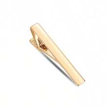 1PCS  Best-Selling Menswear: Suit Tie Clips With Metal Fasteners – Premium, Minimalist Accessories For Gentlemen's Formal Attire - 新版亮面 - 金 / 每片7.8克 - 查看 1