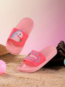 Cartoon Outdoor Beach Casual Slip-On Sandals For Kids, Summer - Pink - View 2