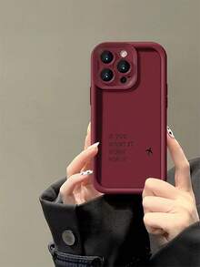 1个飞机字母图案防震手机壳，TPU材质，适合作为节日礼物，兼容苹果iPhone XS/XS Max/XR/11/12/13/14/15/16 Pro/Pro Max/14/15/16 Plus/17，男女通用 - 彩色 - 查看 6