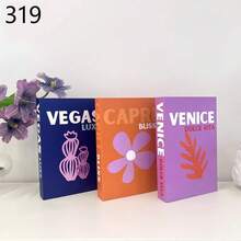 3pcs Fashionable Decorative Books, Modern Minimalist Folding Fake Books, Soft Furnishing Sample For Hotel Model, Suitable For Cafe, Hotel, Study Room Decor