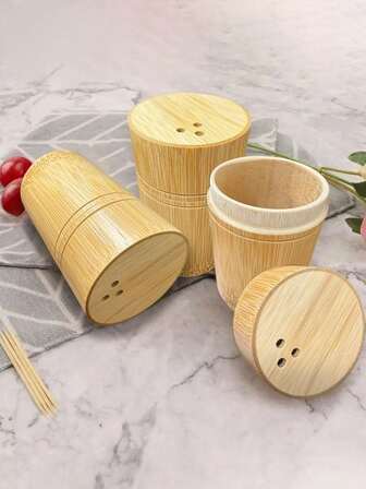 1pc Toothpick Dispenser Box - Large Capacity Portable Toothpick Holder With Hygienic One-Way Access Slot, Tooth Picks Case For, Hotel, Restaurant, Travel - Dustproof & Compact (No Plastic)