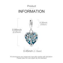 925纯银心形生命之树吊坠，可搭配原装手链项链，DIY家庭精美珠宝礼物 - KSC529 - 查看 4