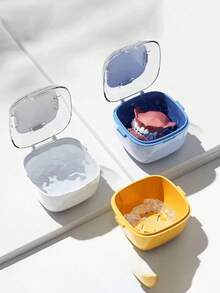 1 hộp đựng hàm duy trì nha khoa hai lớp di động, hộp đựng hàm duy trì chỉnh nha kín bằng nhựa ABS, hộp đựng hàm duy trì trong suốt và hàm chỉnh nha - Chống mùi, chống ẩm, thiết kế nhỏ gọn, không cần pin, thích hợp sử dụng tại nhà và khi đi du lịch, hộp đựng răng giả, hộp sắp xếp đồ dùng gia đình, hộp nha khoa hai lớp, giá đựng hàm duy trì, hộp đựng hàm duy trì trong suốt, hộp đựng hàm duy trì du lịch mùa hè - Nhiều màu - Xem 3