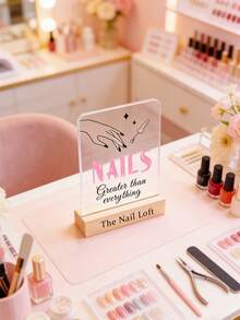 Bảng trưng bày hình dạng nghệ thuật móng tay cá nhân hóa, Giá đỡ trưng bày móng tay acrylic tùy chỉnh chữ (có đế gỗ), Bảng trưng bày hình dạng nghệ thuật móng tay màu hồng tươi, Bảng ảnh nghệ thuật móng tay acrylic, Trang trí tiệm nail, Phụ kiện chụp ảnh, Phụ kiện nghệ thuật móng tay acrylic trong suốt, Bảng trưng bày nghệ thuật móng tay để bàn, Quà tặng cho kỹ thuật viên làm móng, Biển hiệu tiệm làm đẹp, Biển hiệu nghệ thuật móng tay trên mạng xã hội, Quà tặng cho nữ, Quà tặng cho kỹ thuật viên làm móng, Trang trí tiệm làm đẹp - Nhiều màu - Xem 5