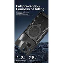 Fusion Capa Case For Moto Edge 50 - With Screen Protector And Built-In Phone Stand - Black, 37323475 - 粉色 - 查看 6