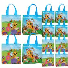 5/10/18/25pcs Christmas Hardworking Bee Printed Party Gift Bags, Suitable For Gift Wrapping And Party Supplies, Small Gift Bags, Bee Non-Woven Fabric Gift Bags, Wholesale Gift Bags, Large Gift Bags, Customized Gift Bags, Holiday Gifts, Festival Packaging, Classic Holiday, Decorative Bags, Sturdy Handles, High Quality Gift Bags, Holiday Gift Bags, Christmas Gift Bags, Small Gift Bags, Christmas Bags, Birthday Bags - Multicolor - View 8