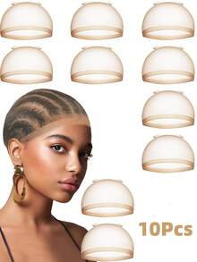 High-Definition Wig Caps, Ultra-Thin Transparent Wig Caps, Suitable For Lace Front Wigs, Elastic Nylon Material, Ladies' Wig Caps