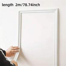 1 Rotolo 100cm/200cm Bordo decorativo adesivo in PVC - Flessibile e pieghevole, adatto per pareti, pavimenti e armadi, decorazione per pavimenti | Stile europeo | Modanatura facile da installare, decorazione per pareti e pavimenti - Multicolore - Visualizzare 10