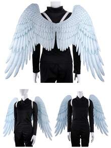 High-Quality Non-Woven Fabric Angel Wings, Suitable For Men And Women. Can Be Used To Decorate Wings, Halloween Carnival Angel Wings, Imitation Feather Non-Woven Fabric Wings, And Is A New Style Of Stage Performance Costume.