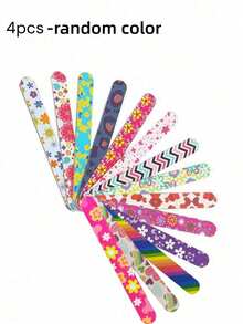 8/4pcs EVA Nail File, Double-Sided Printed Nail Buffers, Nail Care & Manicure Tools Suitable For Women, Great Gift - Multicolor - View 12
