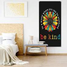 Peace Be Kind Door Cover Banner Decoration Backdrop Porch Sign For Holiday Party Indoor Outdoor Décor,OneSize,BeKind - 請善待他人 - 查看 6