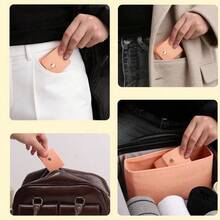 Bolsa de almacenamiento de joyas plegable mini para aretes y collares, organizador de joyas portátil para viajes con múltiples compartimentos, estuche compacto para empaquetar joyas para viajes, almacenamiento en el hogar, organización diaria y protección de accesorios para mujeres - Multicolor - Ver 6