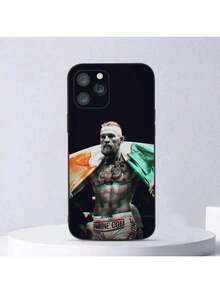 Étui de téléphone de boxe Conor McGregor compatible avec iPhone 15, 14, 13, 12, 11, Plus, Pro Max, XS, X, XR, SE, Mini, 8, 7 Housse souple en silicone noir - Housse compatible avec les étuis 17 Pro, 17 Pro Max, 17 - Z5 - Voir 4