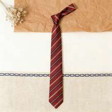 1条酒红色领带，学院风慵懒蝴蝶结，JK衬衫配饰，毕业礼服波点蝴蝶结 - 彩色 - 查看 2