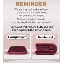 Microfiber Hair Towel, Hair Towel Wrap Turbans ,Hair Drying Towel Wrap Hair Accessories Navy,Aqua Green,3Packs,Navy,Plum - Plum - 查看 8