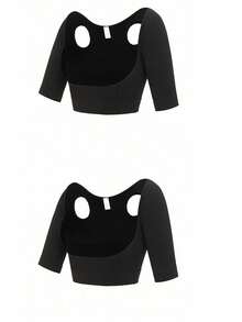 1件/2件装塑形压缩袖套，女士运动袖套，纤细手臂和肩部支撑，适合日常穿着、轻度运动、休闲外出，柔软贴合，简约设计 - 彩色 - 查看 9