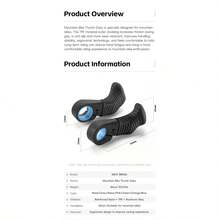 MTB Thumb Grips Mountain Bike Inner Bar Ends Aluminum Alloy With Rubber Grip Provides Multiple Hand Positions, Reduce Hand Fatigue, Universal Fit For 22.2mm Handlebar