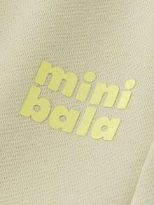 mini bala Kids Straight Leg Pants, Unisex, Elastic Waist, Shape-Retaining & Comfortable, Spring Casual Wear - Apricot Yellow - View 7