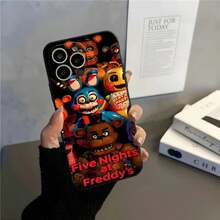Nueva funda de teléfono de juego de película FNAF compatible con  17 15 16 13 Pro Max 14 12 11 Xr X 8 7 6 Plus, funda trasera de lujo, funda compatible con  17 pro max, funda de  17 pro, funda de  17, funda de  16 pro max - Negro3 - Ver 5