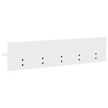 Larryhot Perchero de pared 80 x 10,5 x 18 cm Madera de ingeniería, Fácil de montar, elegante y hermoso, y conveniente para almacenar artículos, es una opción ideal para el almacenamiento y la decoración del hogar. - Blanco - Ver 7