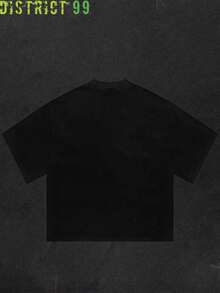 Anti Social Club Graphic Cropped T-Shirt For Boys And Girls Men, Women All Ages Family T-Shirt Letter New Streetwear Clothing Harajuku T-Shirt Cotton Half Sleeve Tee, Y2K Style Casual Cotton Classic Crewneck Design Tee - 黑色 - 查看 5