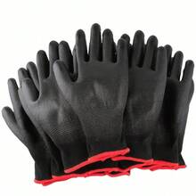 10只/5双PU涂层工作手套，适用于建筑安全、木工、园艺、工业防护、维修工作，防滑、耐磨、耐用，增强抓握力，适合草坪护理和户外使用，提供手部保护。 - 彩色 - 查看 9