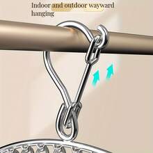 1 Pieza Percha de Acero Inoxidable con 20 Clips - Organizador Multifuncional Ahorra Espacio, Apto para Sostenes, Ropa Interior, Calcetines, Guantes y Sombreros, Diseño de Metal Resistente a la Oxidación, Apto para Armario y Lavandería, Apariencia Metálica de Moda, Estructura Resistente, Tendedero de Ropa - Negro - Ver 5