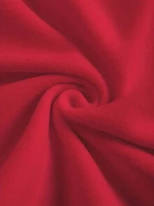 Sudadera con cuello redondo y estampado de letras "NADA ES POSIBLE" - Rojo - Ver 5