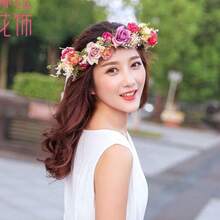 YAZILIND Adjustable Flower Headband Hair Wreath Floral Garland Crown HA 11LO Headpiece With Ribbon Boho Wedding Festival,1-Color - 1-color - View 8