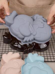 1个硅胶小鸡造型蛋糕模具，烘焙工具，卡通母鸡蛋糕模具，蛋糕烤盘，慕斯托盘，厨房烘焙巧克力慕斯果冻蜡模具，烘焙工具 - 彩色 - 查看 5