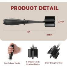 Meat Chopper, Hamburger Grinder, Premium Heat Resistant Smasher For Ground Beef, Burger Grinder Nylon Potato Mix Tool, Meat & Poultry Tenderizers-Black - 黑色 - 查看 8