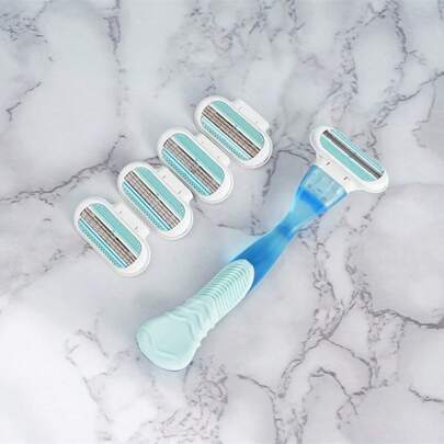 Lâminas de Barbear Feminina para Remoção de Pêlos/Barbear Suave/Lâmina Portátil/Compatível com lâminas