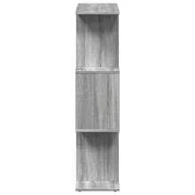 Larryhot Librería divisora 3 niveles madera gris Sonoma 70x24x97 cm, Fácil de montar, elegante y hermoso, y conveniente para almacenar artículos, es una opción ideal para el almacenamiento y la decoración del hogar. - Gris - Ver 5