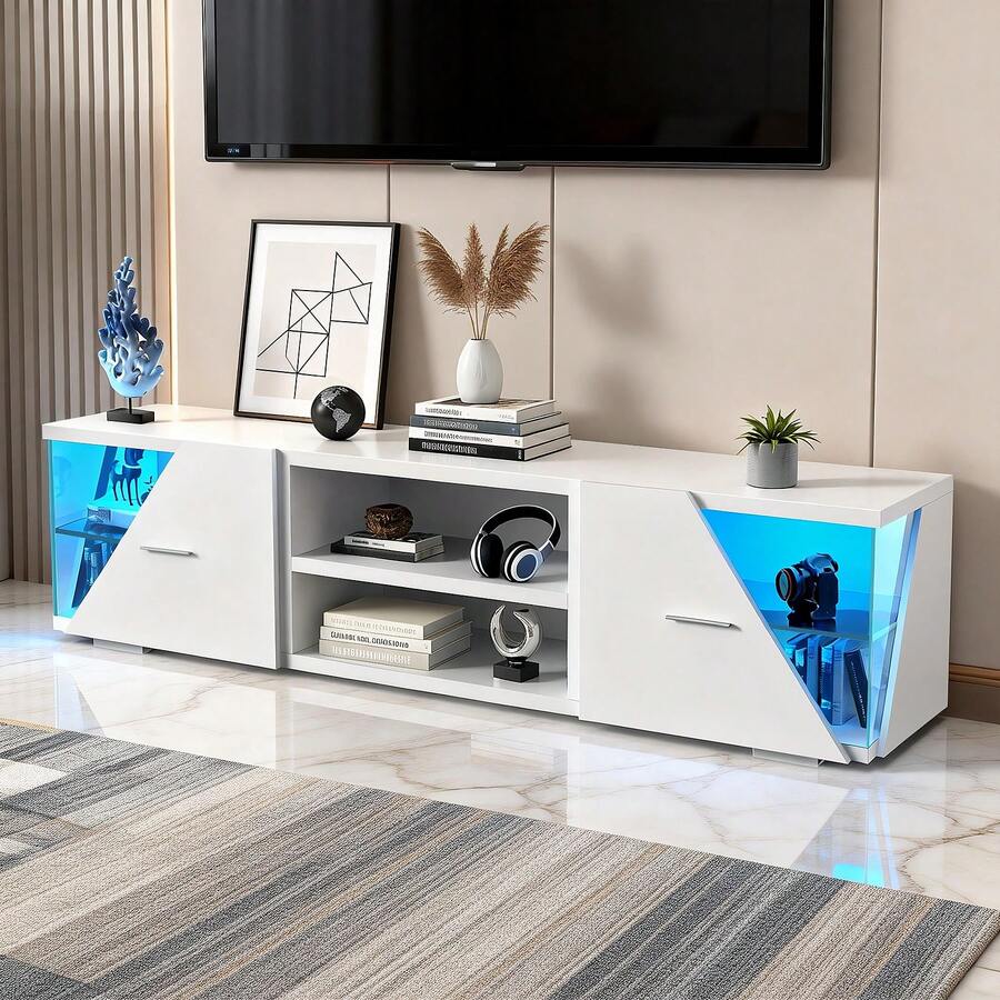 OYAJIA Television Stands & Entertainment Centers - 白色 - 查看 1