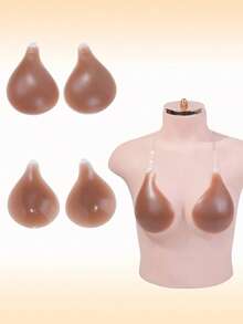 2/4pcs (With Shoulder Straps) Invisible Silicone Breast Petals, Cleavage Enhancing Push Up Bra Invisible Bra/Backless Bra Pads For Women - Multicolor - View 14