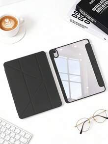 1个哑光黑色亚克力平板电脑保护套，带多角度支架，兼容iPad Mini 6/7、Air、9.7、10.2、10.5、Air 4/5、10.9、Pro 11英寸、第十代、12.9、Air 11英寸（M2）2024/M3 2025、（A16）11英寸第十一代2025、Air 13英寸（M2）2024、Pro 11英寸（M4）2024、Pro 13英寸（M4）2024。 - 黑色 - 查看 2