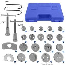 24pcs Brake Caliper Rewind Tool Kit To Wind Back Front And Rear Disc Brake Piston Compression Pad Replacement Master Set Includes 2 Retaining Plates, Left And Right Thrust Bolt Assemblies, 18 Disc Adapters, 2 Brake Hangers, A Carry Case,A Gift For Men - A - View 7