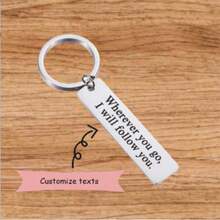 1pc Engraved Stainless Steel Rectangle Keychain, Personalized Keychain, Couples Gift, Customized Men/Women Keychain, Couple Keychain For Both Men And Women, Personalized Engraving Of Names, Dates, Symbols To Meet Couple Customization Needs,Apparel Accessories,Halloween Edit,Boyfriend,Girlfriend,Family,Friends - Multicolor - View 22
