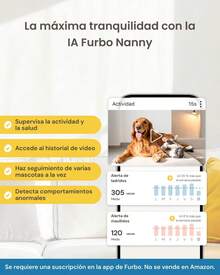 Furbo 360 °   [Nuevo] Cámara p/Mascotas 2K QHD – Desbloquea Funciones Inteligentes con Plan de Pago: Alertas de , Dispensador Rotatorio. (Suscripción Requerida,ínimo 3 Meses) 3DDZ - Dog Cam - Necesita suscripción In-App - Ver 1