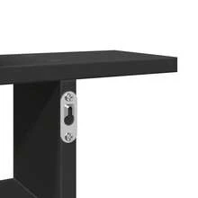 Larryhot Estantes de pared 2 uds madera ingeniería negro 38x12x38 cm, Fácil de montar, elegante y hermoso, y conveniente para almacenar artículos, es una opción ideal para el almacenamiento y la decoración del hogar. - Negro - Ver 8