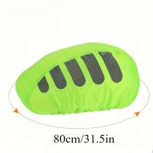 1pc Bicycle Helmet Cover With Reflective Strips, Windproof, Suitable For Mountain And Road Cycling, Outdoor Riding Accessory - Multicolor - View 2