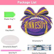 Fairyland JinWenn Decor For Home Diamonds Art Kit Decorations, Football Diamonds Painting Kit For Adult Tabletop Gift DIY 5D Diamonds Dots Minnesota Home Special Crystal Diamond 7.9x7.3 Inch - DP02553 - 查看 7