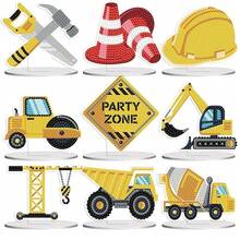 Decor For Home Diamonds Art Kit Decorations, 9 Pack Construction Car Truck Zone Diamonds Painting Kit For Adult Tabletop Gift DIY 5D Diamonds Dots, Special Crystal Diamond Traffic Cones Hard Hats - DP02411 - 查看 1