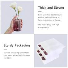 12pcs Glass Bud Vase Set, Small Purple Flower Vases For Centerpieces In Bulk, Mini Vintage Vase For Wedding, Home,Table Decoration,12Pcs,Purple - 紫色 - 查看 7