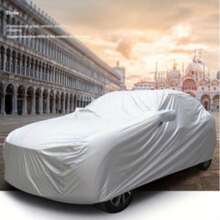 1 pieza Cubierta de coche con revestimiento de plata, parasol, impermeable, ajuste universal para todas las estaciones, comprimido al vacío - Gris plateado - Ver 1