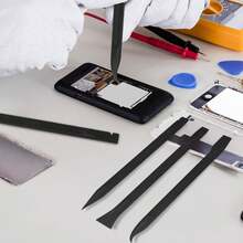 6-Piece Scraper Tool Set, Multi-Purpose Cleaning Tool, Double Headed Scraper, Plastic Scraper Tool, Car Detail Gap For Cleaning Cracks And Dirt In Narrow Kitchen Spaces - Black - View 9