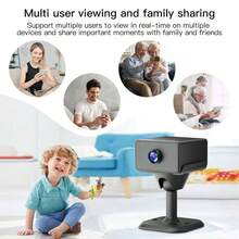 1 pieza Cámara oculta mini espía, cámara oculta inalámbrica WiFi para teléfono móvil, función de detección móvil, función de visión nocturna, función de visualización móvil, cámara oculta Full HD, adecuada para en el hogar/oficina. - Negro - Ver 8