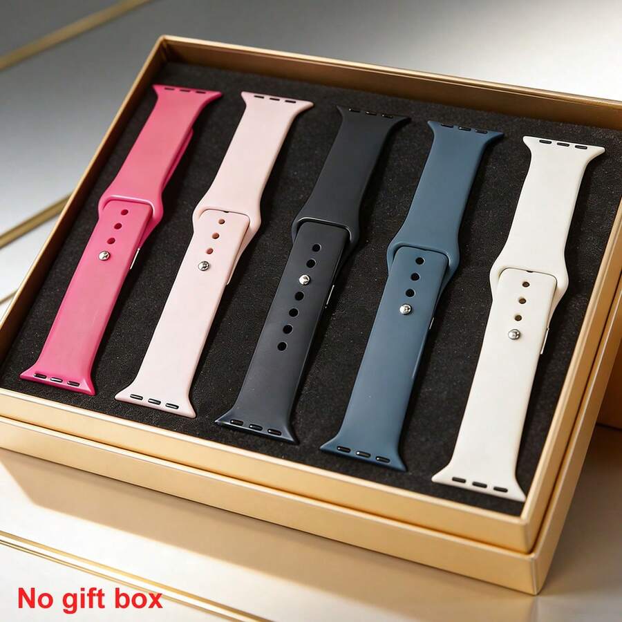 1 curea unisex din silicon moale, curea de ceas sport, 6 culori (negru, roz aprins, miezul nopții, lumină stelar, roz deschis, alb), curea de mâner confortabilă, reglabilă și impermeabilă, compatibilă cu , curea de schimb cu eliberare rapidă, potrivită pentru 38/40/41/42/44/45/46/49 mm - Roz fierbinte - Vizualizare 1