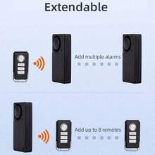 110dB Wireless Anti-Theft Alarm With Remote Control - Safety Motion Sensor Alarm For Bicycle, Motorcycle, Scooter, Doors & Windows, Battery Powered, 36V Or Below, Bicycle Security | Modern Safety Device | Remote Control Alarm - Black - View 6